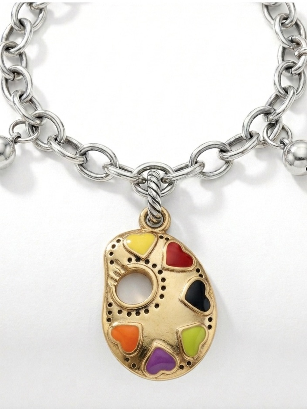 Brighton Life Is Art Charm Gold Artist Palette Retired Paint Palette Charm